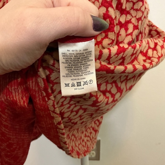 Maeve Anthropologie Red Textured Jacquard Fit & Flare Dress Size XS - Picture 9 of 11